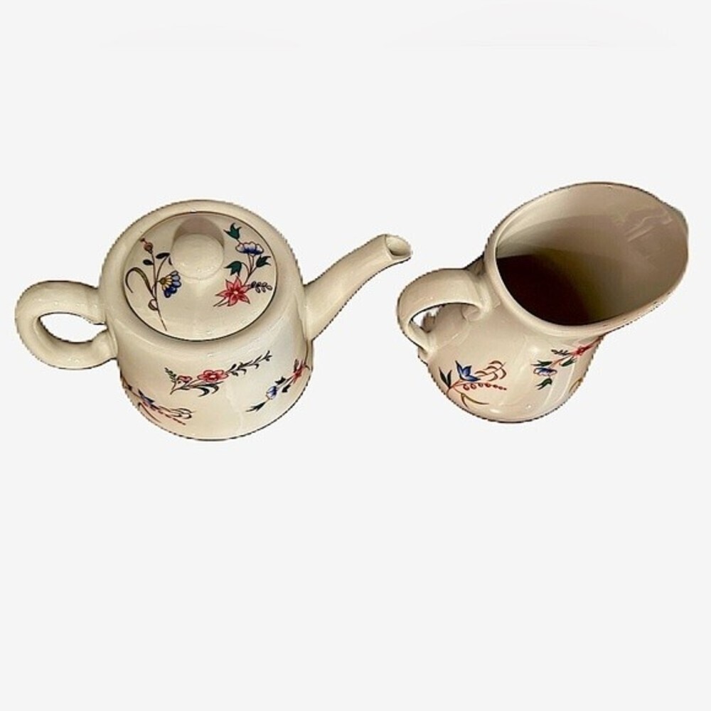 BIA Cordon Bleu France Floral Porcelain Ceramic‎ Pitcher & Tea Kettle Set - Picture 3 of 10